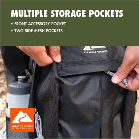 Hiker Backpack 25 Liter, Black, Polyester, Adult, Teen - Picture 6 of 7